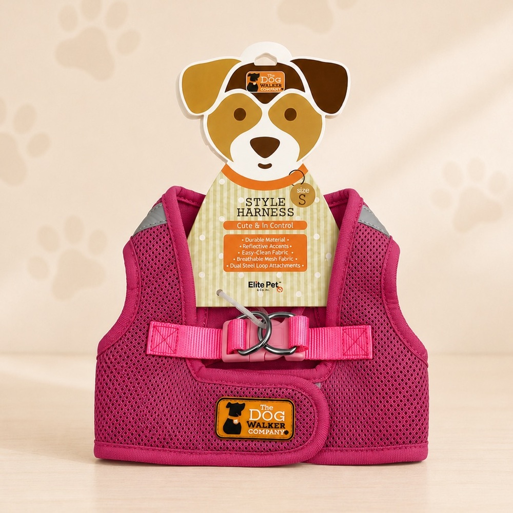 *New* Elite Pet & Co. Inc. The Dog Walker Company Pink Small Harness